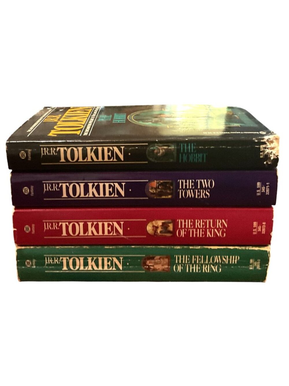 J.R.R. Tolkien Book Set of 4 The Hobbit & The Lord Of The Rings Trilogy 1980s